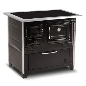 Fogão a Lenha Hidro Industrial preto lado direito prime vitro n 2 Fogão a Lenha Hidro Industrial preto lado direito prime vitro n 2