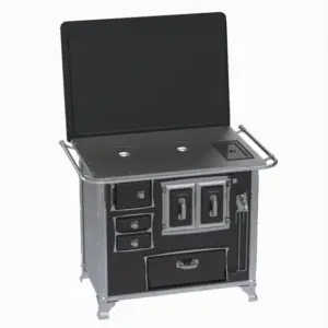 Fogão a Lenha Venax Preto Gabinete Caldeira GII N 2 Sec XVIII