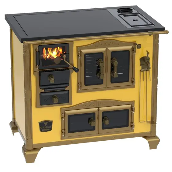 Fogão a Lenha Venax Amarelo com Caldeira Imperador Premium N 2