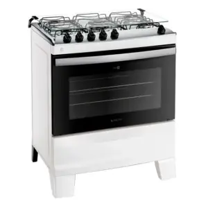 Fogão de Piso a Gás Atlas 5 Bocas Automático Mesa de Inox Tripla Chama Forno 86,5L Agile Up 300001723