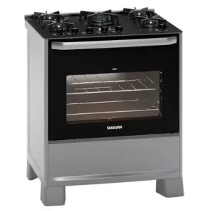 Fogão de Piso a Gás Suggar 5 Queimadores Prata Best Glass FGVBG510PRIX