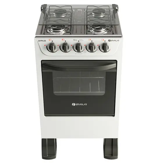 Fogão de Piso a Gás Braslar 4 Bocas Sirius 2023