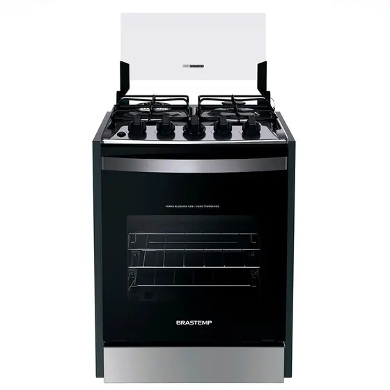 Fogão de Embutir a Gás Brastemp 4 Bocas Inox com Dupla Chama e Grades Individuais BYO4EBR