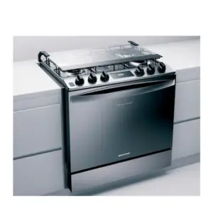 Fogão de Embutir a Gás Brastemp 5 Bocas Inox com Turbo Chama e Touch Timer BYS5PCR
