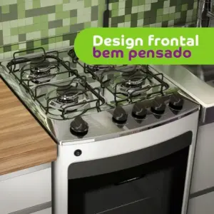 Fogão de Piso a Gás Consul 4 bocas branco com acendimento automático CFO4NAB Fogão de Piso a Gás Consul 4 bocas branco com acendimento automático CFO4NAB