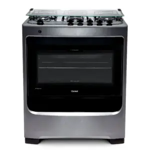 Fogão de Piso a Gás Consul 5 bocas cor Inox com botões removíveis CFS5NAR