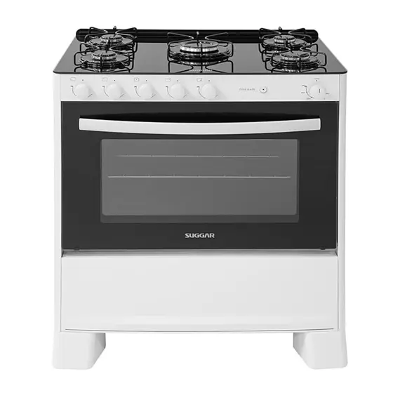 Fogão de Piso a Gás Suggar 5 Bocas BR Bivolt Cook Glass FGVCG510BR