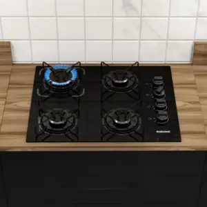 Cooktop Gás 4 Bocas Itatiaia Vidro Temperado Essencial Cooktop Gás 4 Bocas Itatiaia Vidro Temperado Essencial