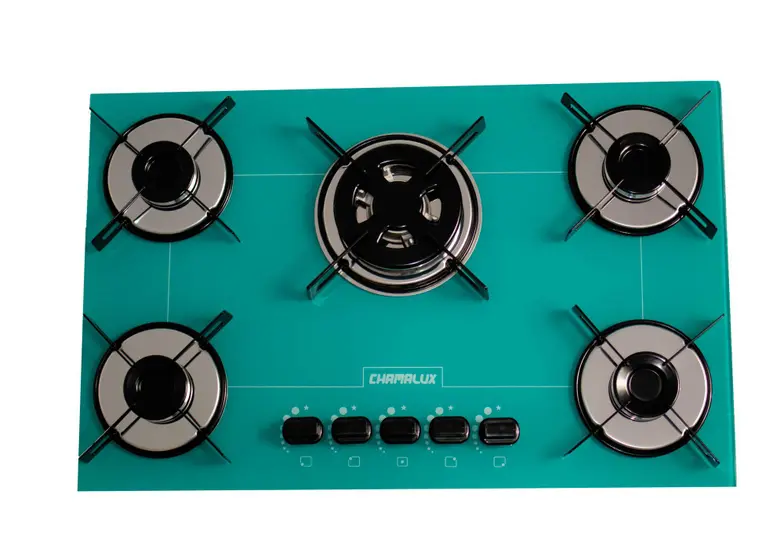 Cooktop Gás 5 Bocas Chamalux Tripla Chama Bivolt Premium