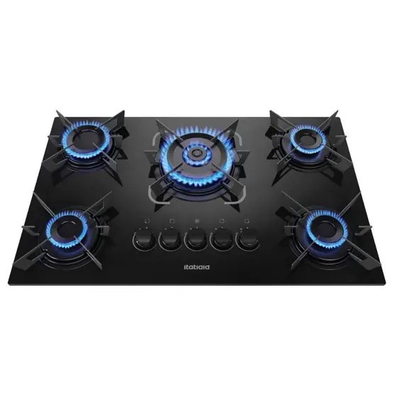 Cooktop Gás 5 Bocas Itatiaia Trempe de Aço Tripla Chama Bivolt Electra
