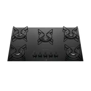 Cooktop Gás 5 Bocas Atlas Mesa de Vidro Preto Bivolt Agile Up Cooktop Gás 5 Bocas Atlas Mesa de Vidro Preto Bivolt Agile Up