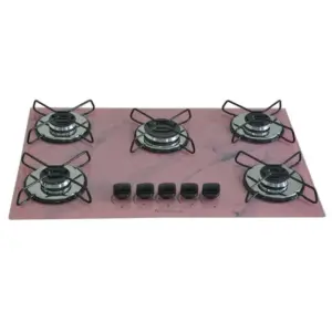 Cooktop Gás 5 Bocas Chamalar Ultra Chama Marmo Rosa Bivolt Cooktop Gás 5 Bocas Chamalar Ultra Chama Marmo Rosa Bivolt