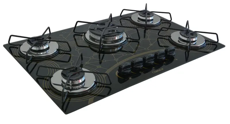 Cooktop Gás 5 Bocas ChamaLar Mesclado Tripla