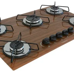 Cooktop Gás 5 Bocas ChamaLar Ultra Chama Vidro Bivolt Cooktop Gás 5 Bocas ChamaLar Ultra Chama Vidro Bivolt