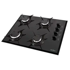 Cooktop Gás 4 Bocas Britânia Mesa Vidro Temperado Superautomático Bivolt BCT4P/BCT6P