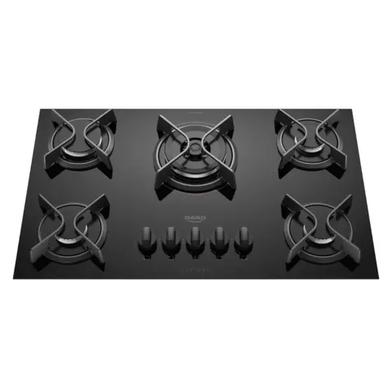 Cooktop Gás 5 Bocas Dako Mesa de Vidro Temperado Superautomático Bivolt Supreme