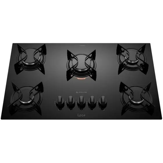Cooktop Gás 5 Bocas Atlas Superautomático Vidro Temperado U Top