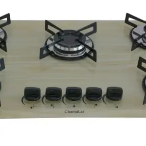Cooktop Gás 5 Bocas Chamalar Ultra Chama Amadeirado Claro Bivolt GLP Premium Cooktop Gás 5 Bocas Chamalar Ultra Chama Amadeirado Claro Bivolt GLP Premium