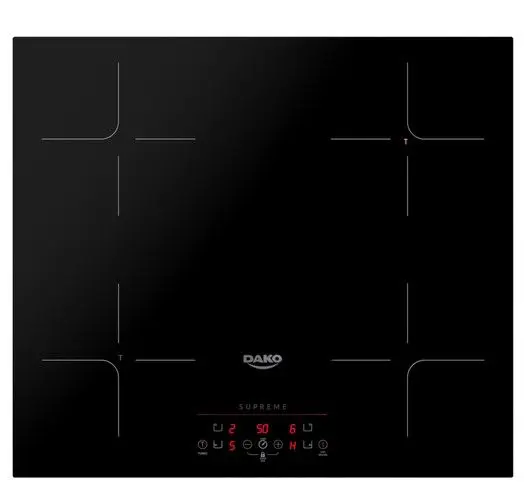 Cooktop Indução 4 Bocas Dako Trava de Segurança Preto 220V Supreme