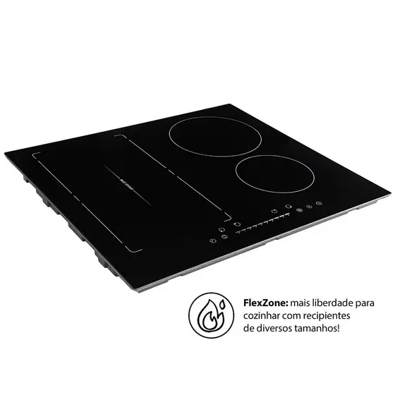Cooktop Indução 4 Bocas Suggar 4 Zonas de Aquecimento Flex Preto 220v FG4002VC