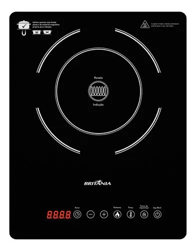 Cooktop Indução 1 Boca Britânia Bivolt BCT14P