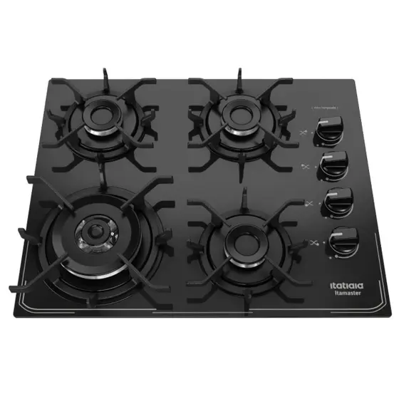 Cooktop Gás 4 Bocas Itatiaia Elétrico Preto Itamaster