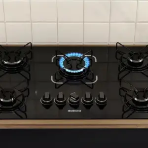 Cooktop Gás 5 Bocas Itatiaia Vidro Temperado Preto Essencial Cooktop Gás 5 Bocas Itatiaia Vidro Temperado Preto Essencial
