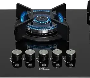 Cooktop Gás 5 Bocas Fischer Tripla Chama Vidro Preto Infinity Cooktop Gás 5 Bocas Fischer Tripla Chama Vidro Preto Infinity