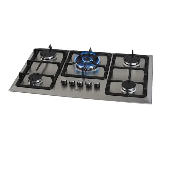 Cooktop Gás 5 Bocas Fischer Tripla Chama Mesa Inox 23678-54121