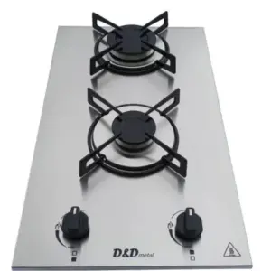 Cooktop Gás 2 Bocas D&D Metal Inox Acendimento Automático Cooktop Gás 2 Bocas D&D Metal Inox Acendimento Automático