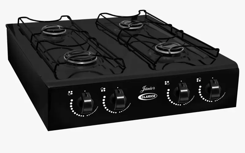 Cooktop Gás 4 Bocas Clarice Preto Júnior 4B