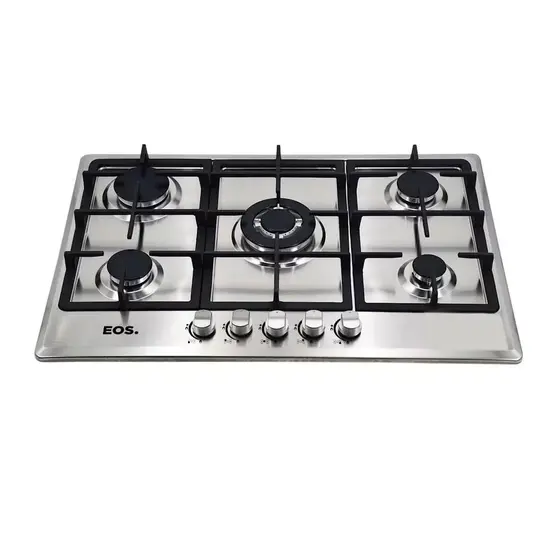 Cooktop Gás 5 Bocas EOS Inox Bivolt 1 Dupla ECG05 B163916