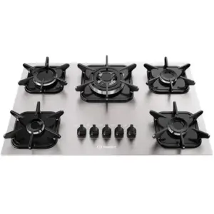 Cooktop Gás 5 Bocas Mueller Ultra Chama Alumínio Bivolt MCG5BK