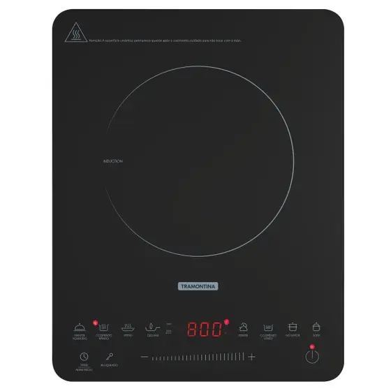 Cooktop Indução 1 Boca Tramontina Portátil Slim Touch