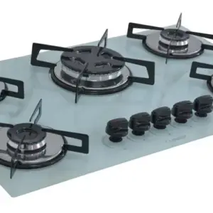 Cooktop Gás 5 Bocas Chamalar Tripla Chama Marmorizado Branco Premium Cooktop Gás 5 Bocas Chamalar Tripla Chama Marmorizado Branco Premium