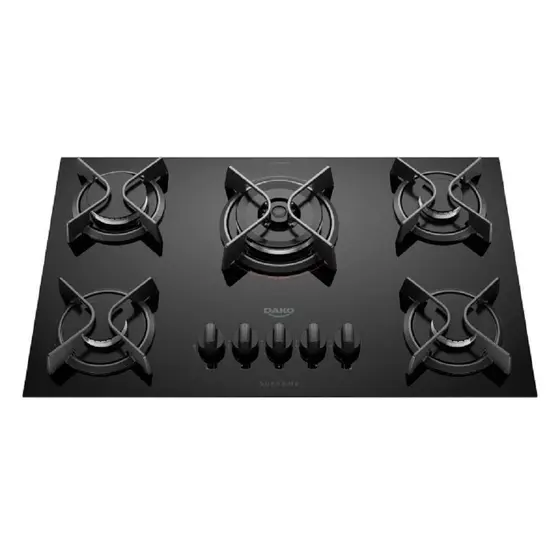 Cooktop Gás 5 Bocas Dako Superautomático Preto Bivolt Supreme