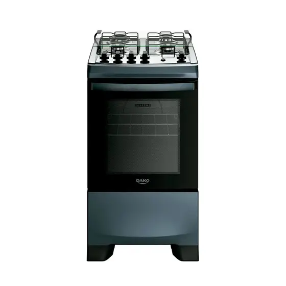 Fogão de Piso a Gás Dako 4 Bocas com Mesa Inox Supreme