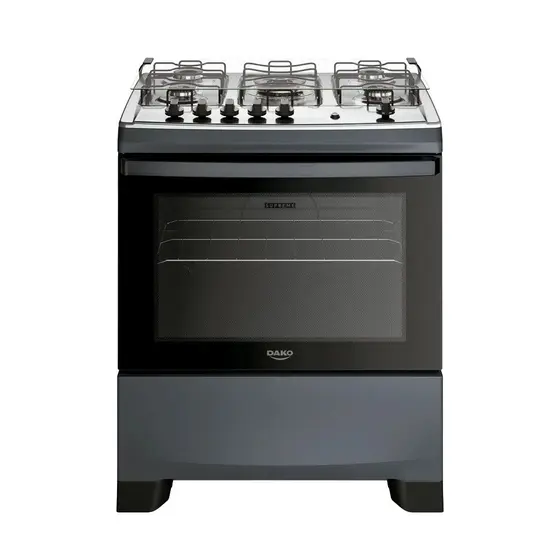 Fogão de Piso a Gás Dako 5 Bocas com Mesa Inox Supreme