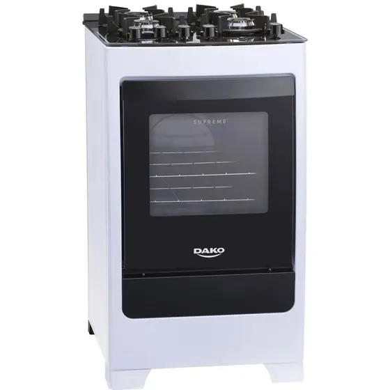 Fogão a Gás Dako 4 Bocas Branco Acendimento Automático Bivolt Supreme Glass