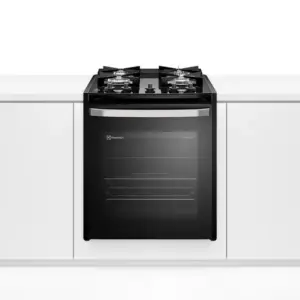 Fogão de Embutir a Gás Electrolux 4 bocas Preto Mesa de Vidro e Tripla Chama Experience FE4BP