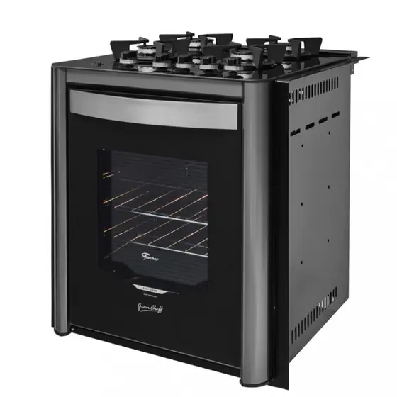 Fogão de Embutir a Gás Fischer 4 Bocas Acendimento Automático Gran Cheff