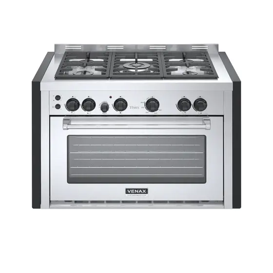 Fogão de Embutir a Gás Venax 5 Bocas Inox Gás GLP 220v Temis