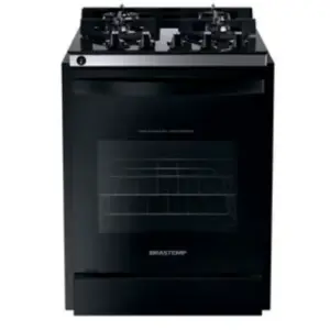 Fogão de Embutir a Gás Brastemp 4 Bocas Preto Bivolt BYO4XAE BYO4XAEUNA