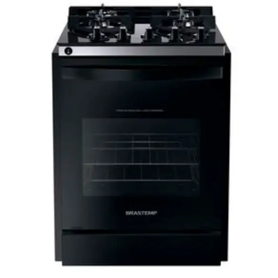 Fogão de Embutir a Gás Brastemp 4 Bocas Preto Bivolt BYO4XAE BYO4XAEUNA