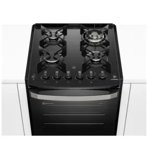 Fogão de Embutir a Gás Electrolux 4 Bocas Preto com Mesa de Vidro Experience FE4EP