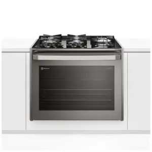 Fogão de Embutir a Gás Electrolux 5 Bocas Cinza com Mesa de Vidro Experience FE5EC