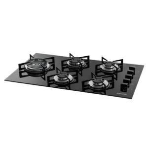 Cooktop Gás 5 Bocas Suggar de Mesa Vidro Preto FG5535VP