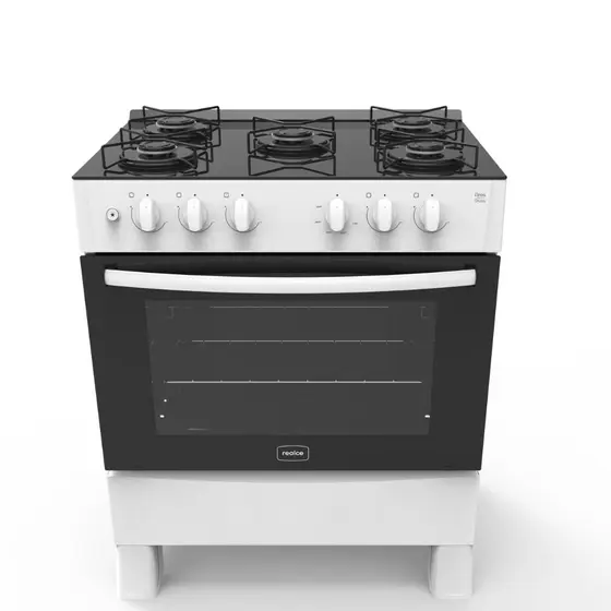 Fogão de Piso a Gás Realce 5 Bocas Ares Glass