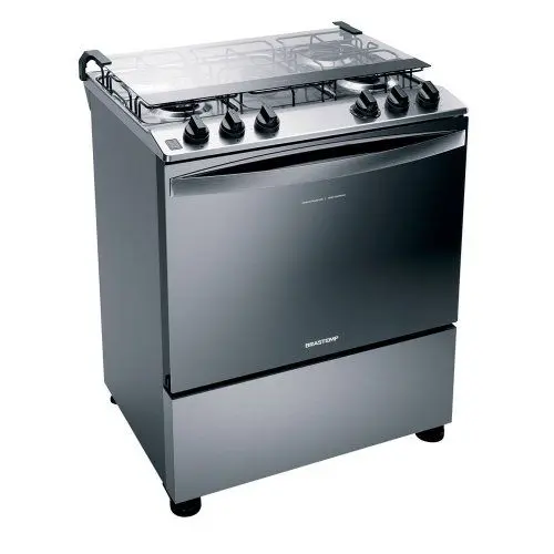 Fogão de Piso a Gás Brastemp 5 Bocas com Acendimento Automático BFS5NCR