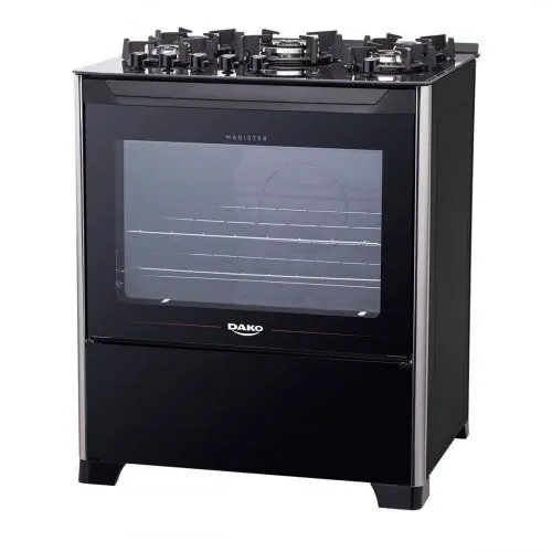 Fogão de Piso a Gás Dako 5 Bocas Magister Glass